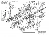 Bosch 0 601 582 542 GST 60 PE Orbital Jigsaw 240 V / GB Spare Parts GST60PE